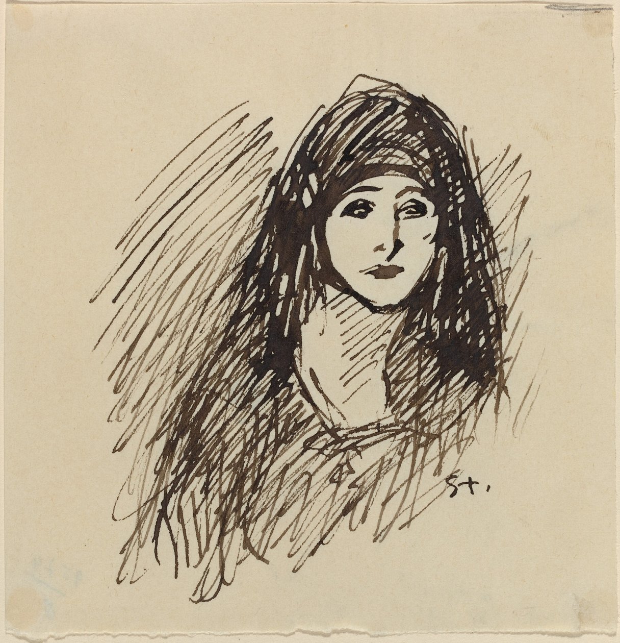 A művész feleségének portréja, 19. század vége – 20. század eleje. alkotó: Théophile Alexandre Steinlen