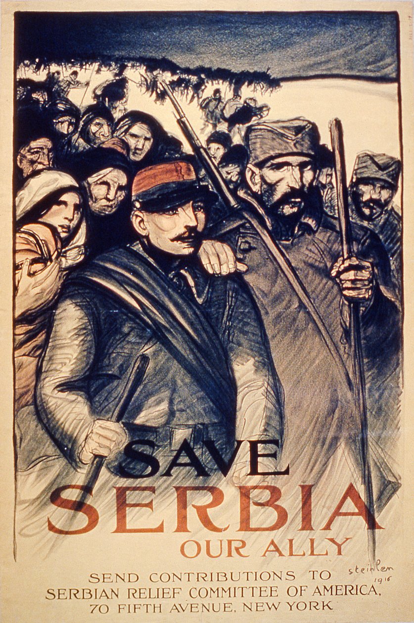 „Mentsétek meg Szerbiát, szövetségesünket”, plakát, 1915 alkotó: Théophile Alexandre Steinlen