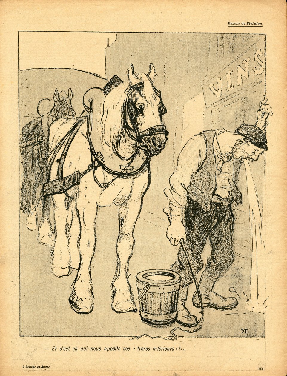 A vajtányér, szatirikus színekben alkotó: Théophile Alexandre Steinlen
