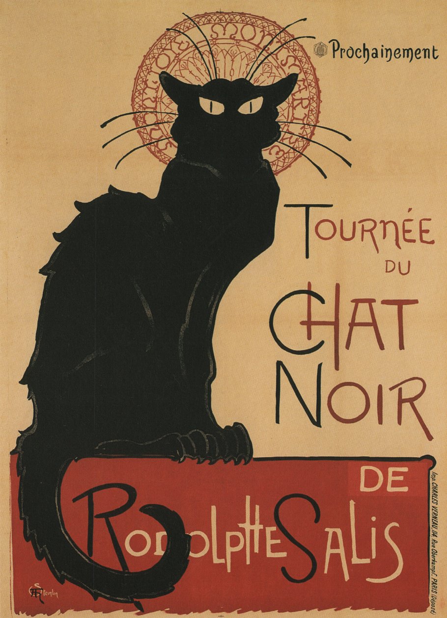 Fekete macska túra, 1896 alkotó: Théophile Alexandre Steinlen
