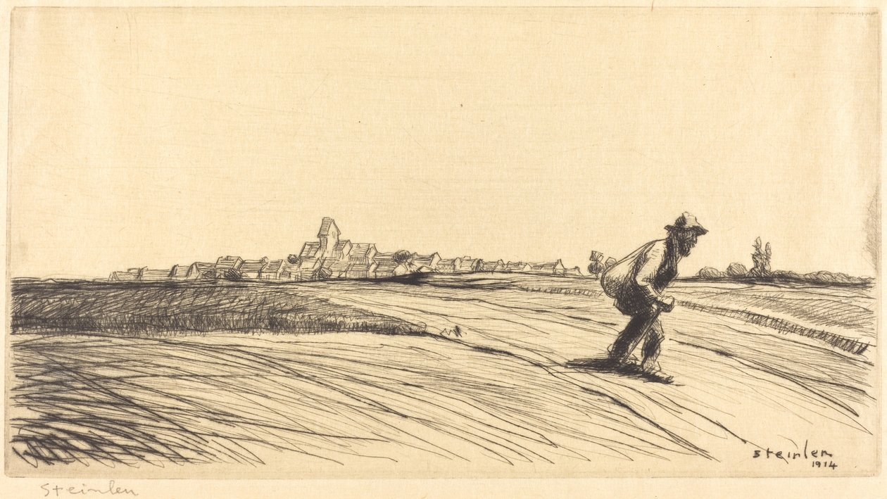 Csavargó köteggel A csavargó a táskával, 1914. alkotó: Théophile Alexandre Steinlen