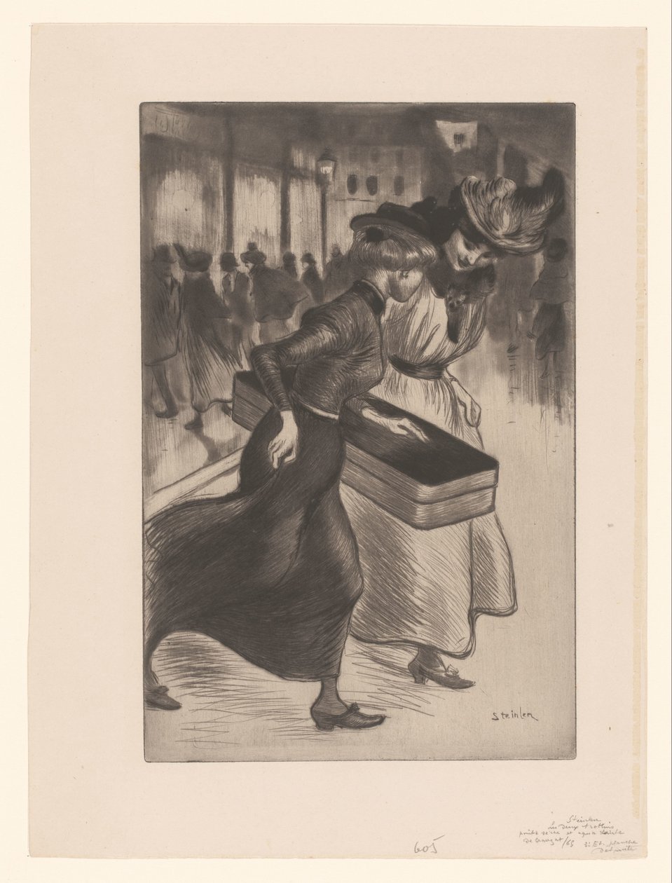 Két nő sétál az utcán Les deux trottins alkotó: Théophile Alexandre Steinlen
