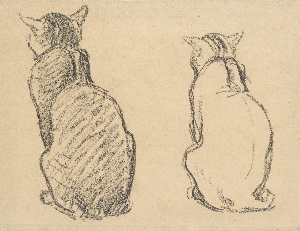 Két tanulmány egy macskáról, 20. század eleje alkotó: Théophile Alexandre Steinlen