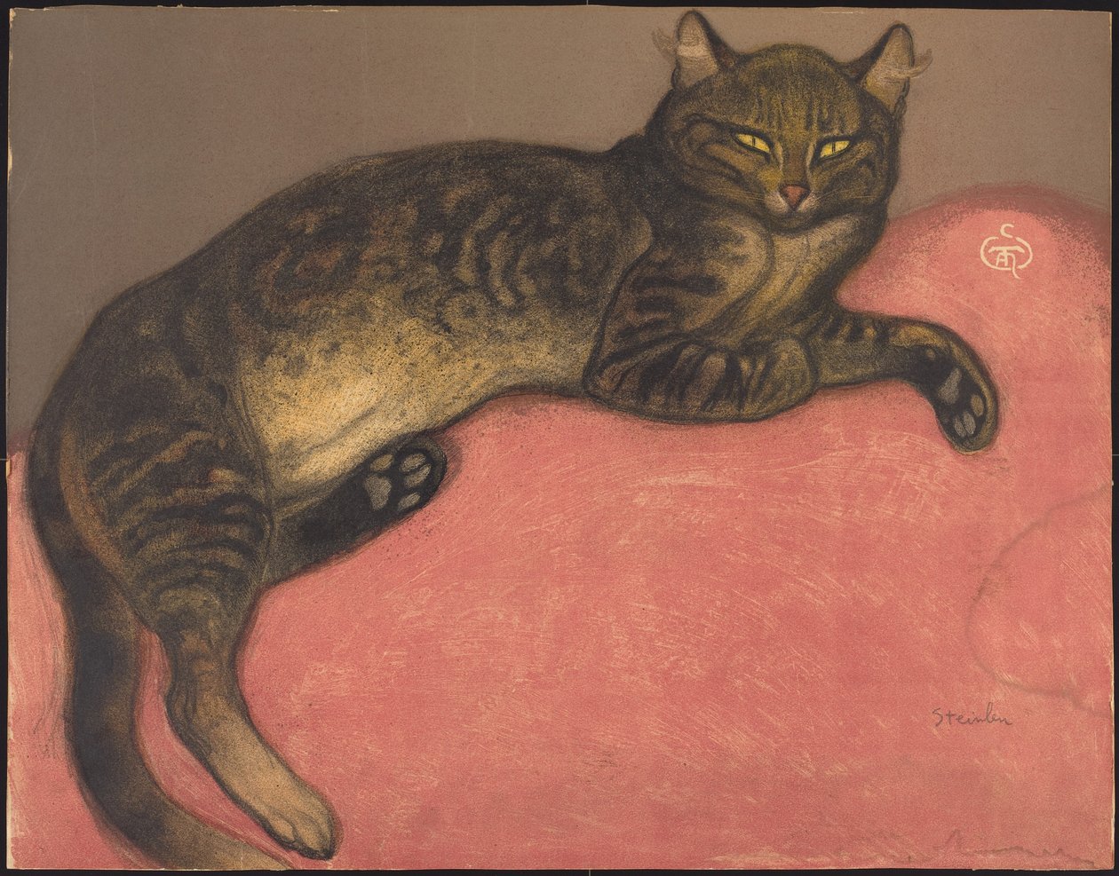 Tél: Macska a párnán alkotó: Théophile Alexandre Steinlen