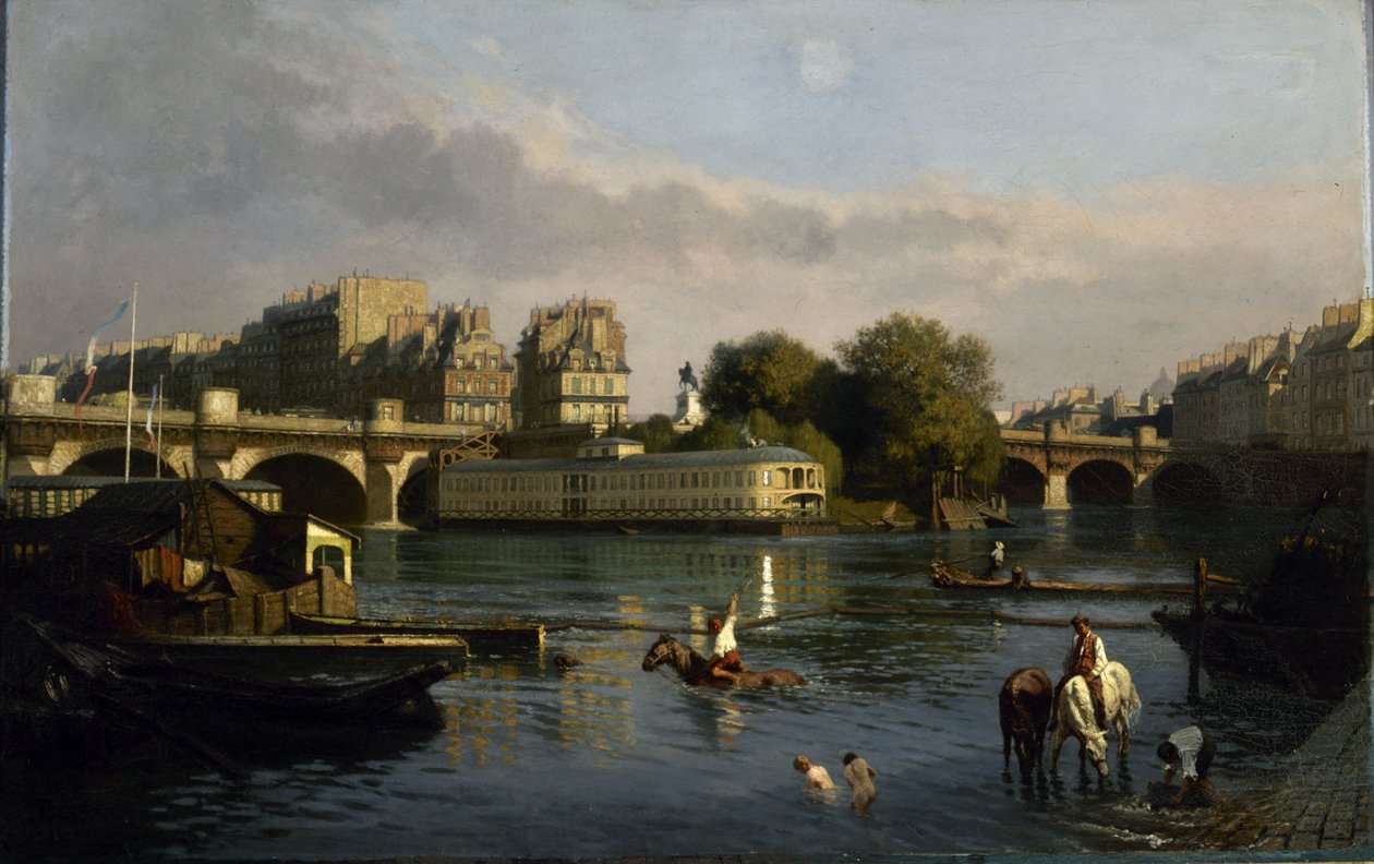 A Pont-Neuf és az Ile de la Cité csúcsa, 1860. alkotó: Théophile Meunier