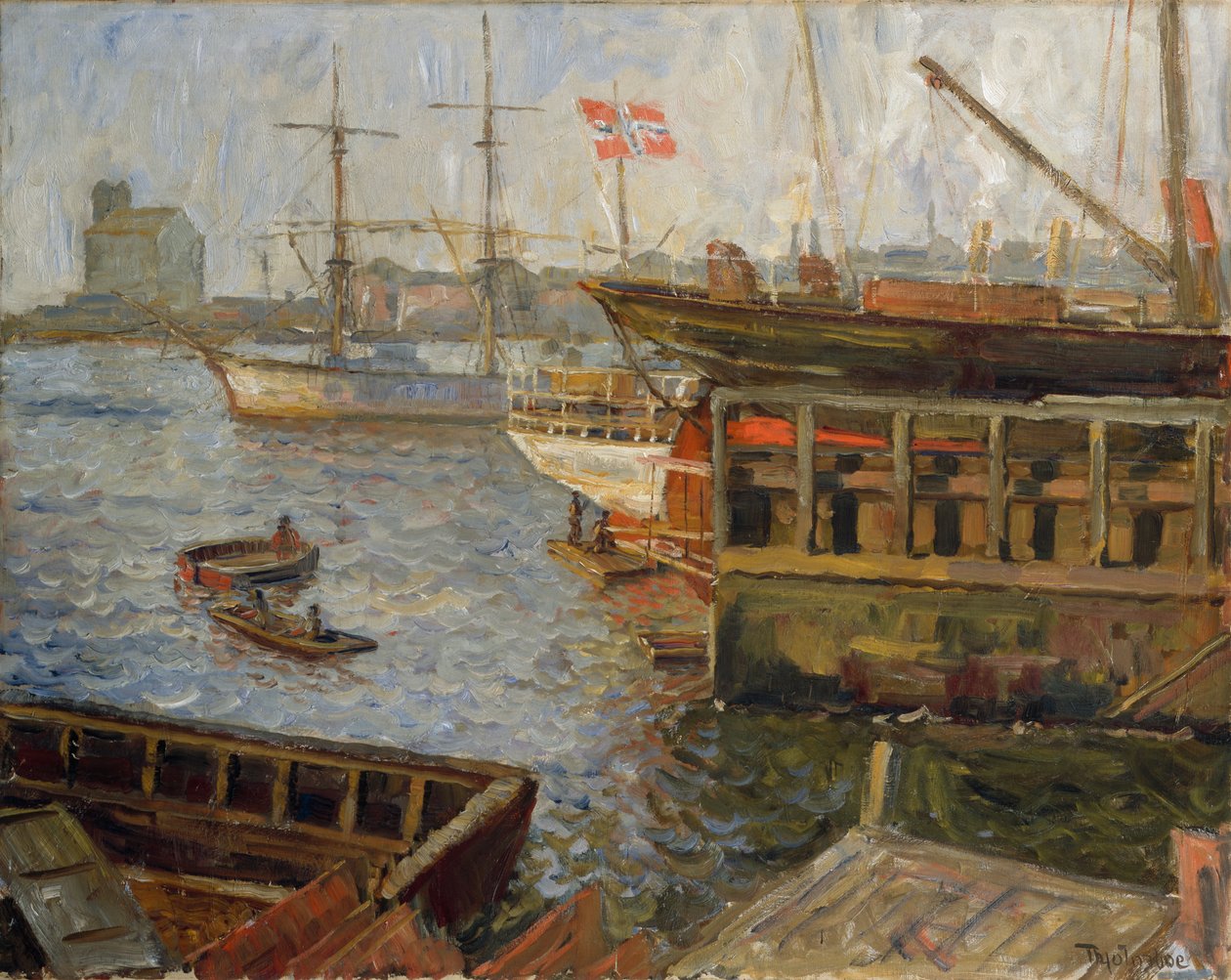 Nylandból, Oslo kikötőjéből alkotó: Thorolf Holmboe