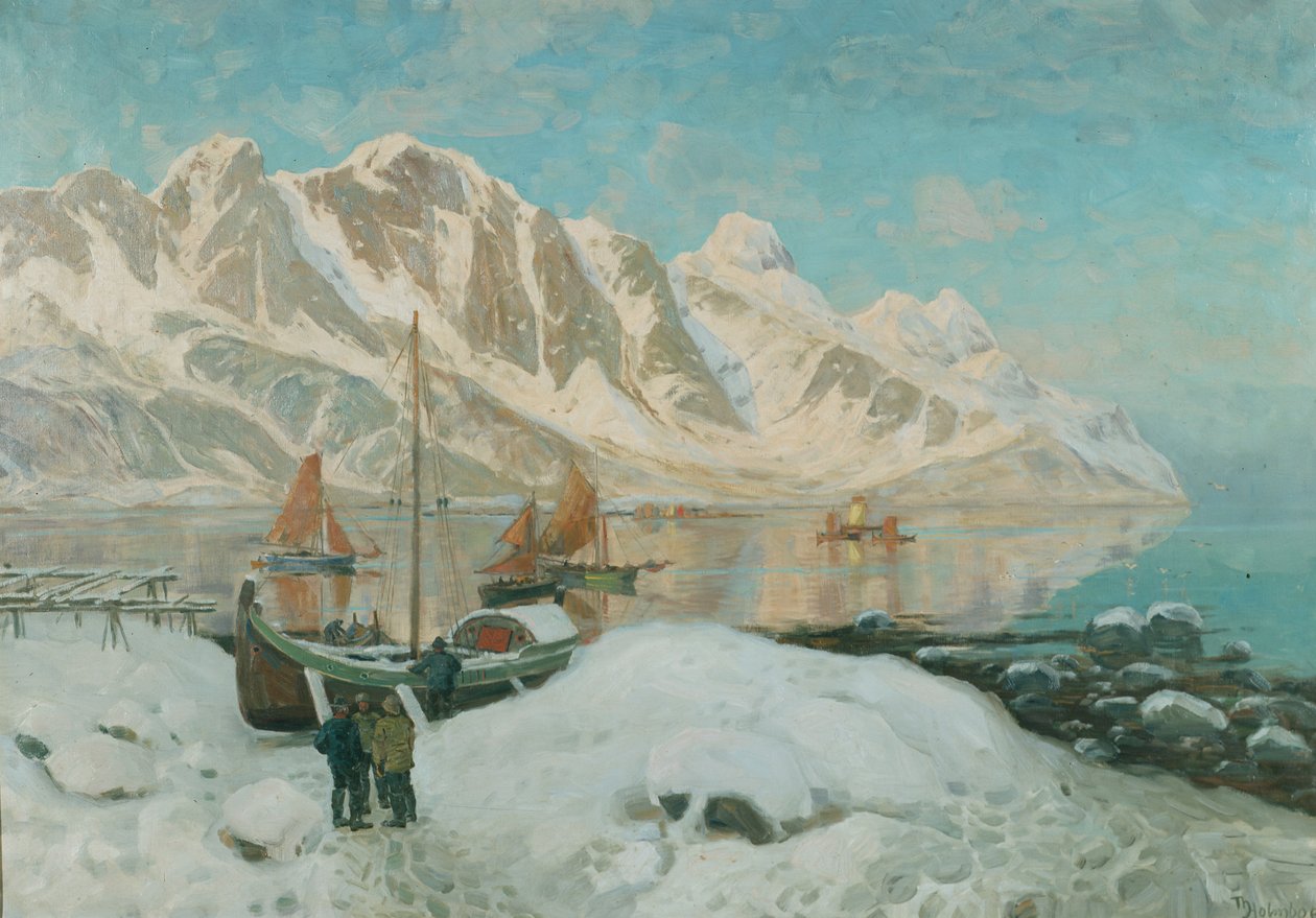 Észak-Norvégia (olaj, vászon) alkotó: Thorolf Holmboe