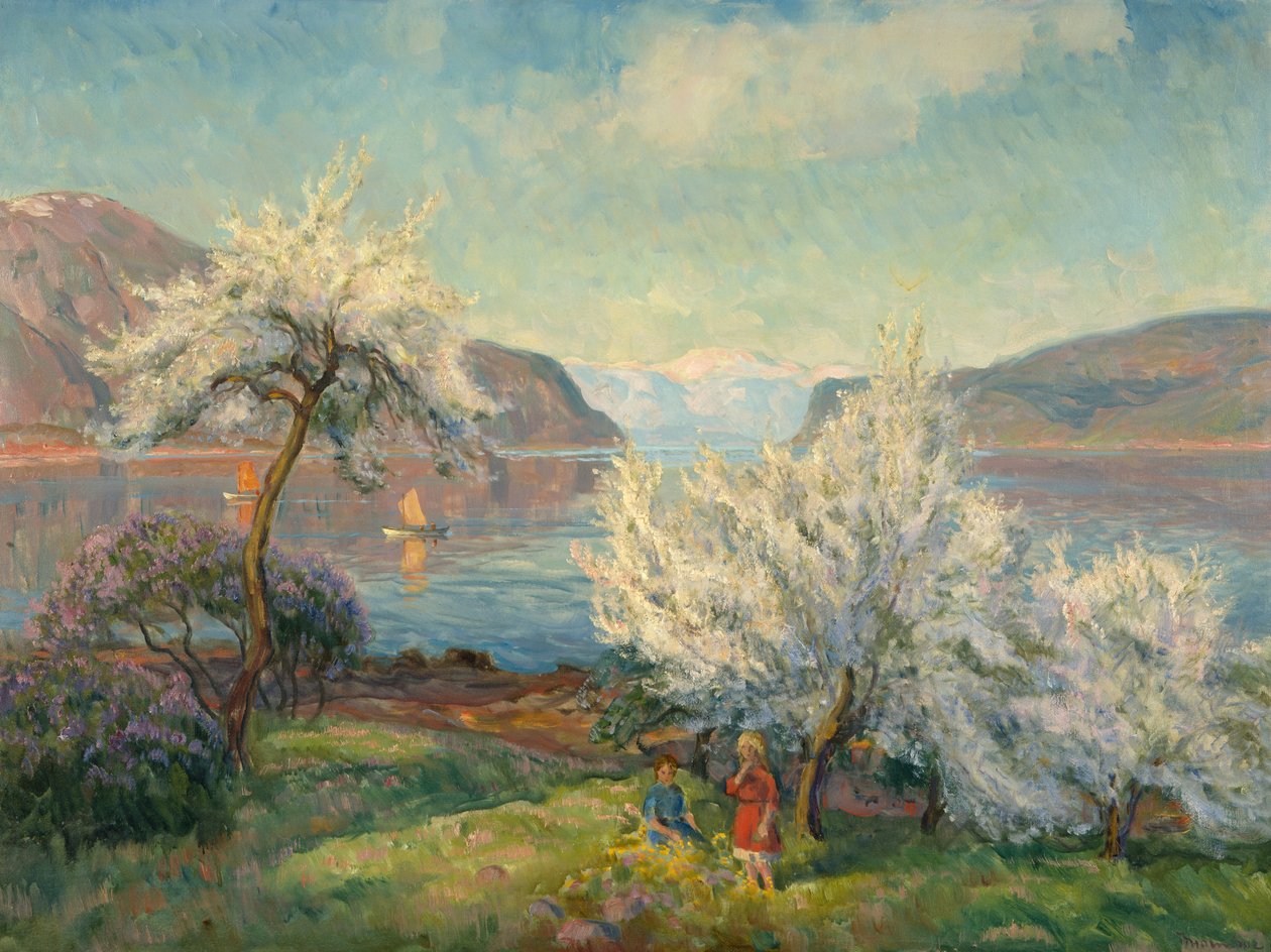 Tavasz (olaj, vászon) alkotó: Thorolf Holmboe