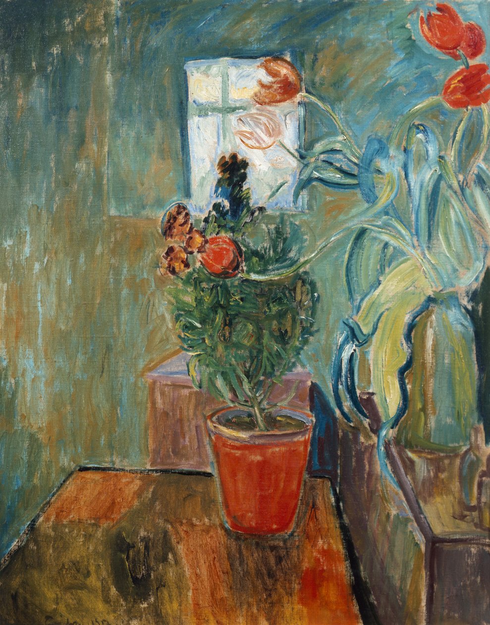 Falevél és tulipán alkotó: Thorvald Erichsen