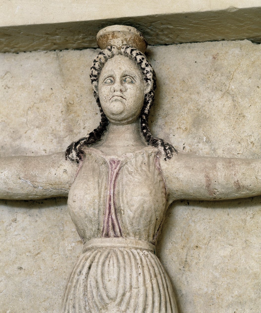 Sveshtari trák sírja, egy női szobor részlete az Atlaszban, ie 3. század (kőszobor) alkotó: Thracian Thracian