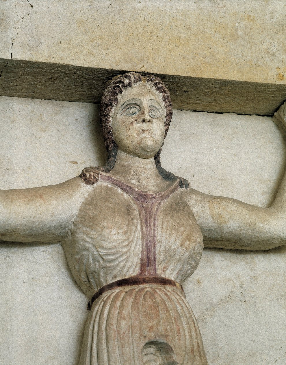 Sveshtari trák sírja, egy női szobor részlete az Atlaszban, ie 3. század (kőszobor) alkotó: Thracian Thracian