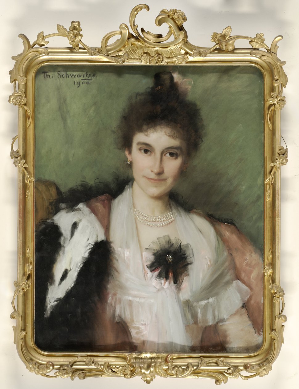 Amelia Eliza van Leeuwen (1862-1923). Christiaan Bernard Tilanus sebész és ortopéd felesége Amszterdamban alkotó: Thérèse Schwartze (signed by artist)
