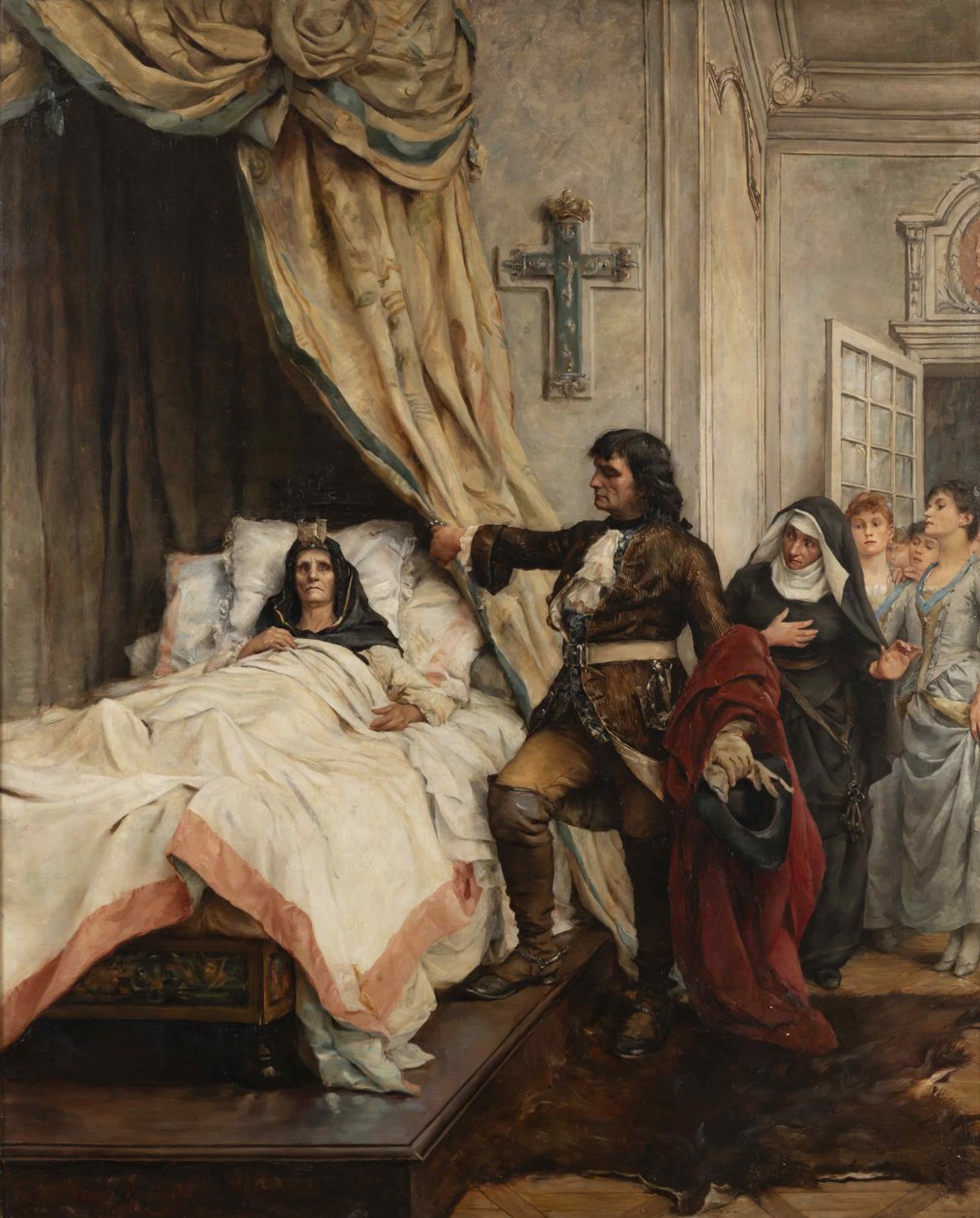 Nagy Péter meglátogatja Madame de Maintenont 1717-ben, a 19. század végén. alkotó: Thérèse de Champ Renaud