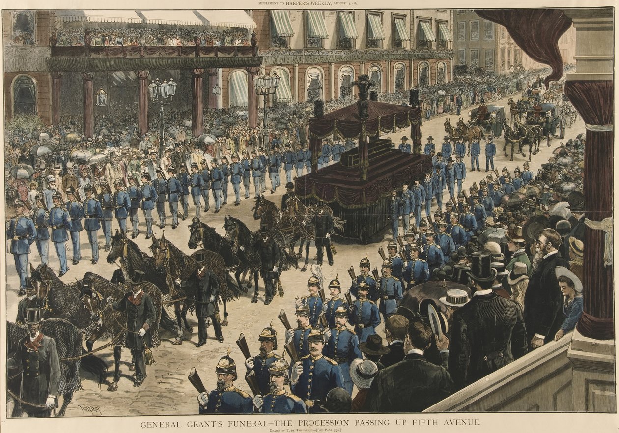 General Grants Funeral – A körmenet a Fifth Avenue-n halad el, a Harper