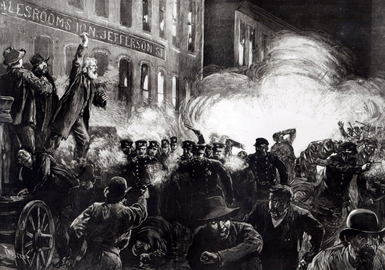 A chicagói anarchista lázadás: dinamitbomba robban a rendőrök között, a Harper