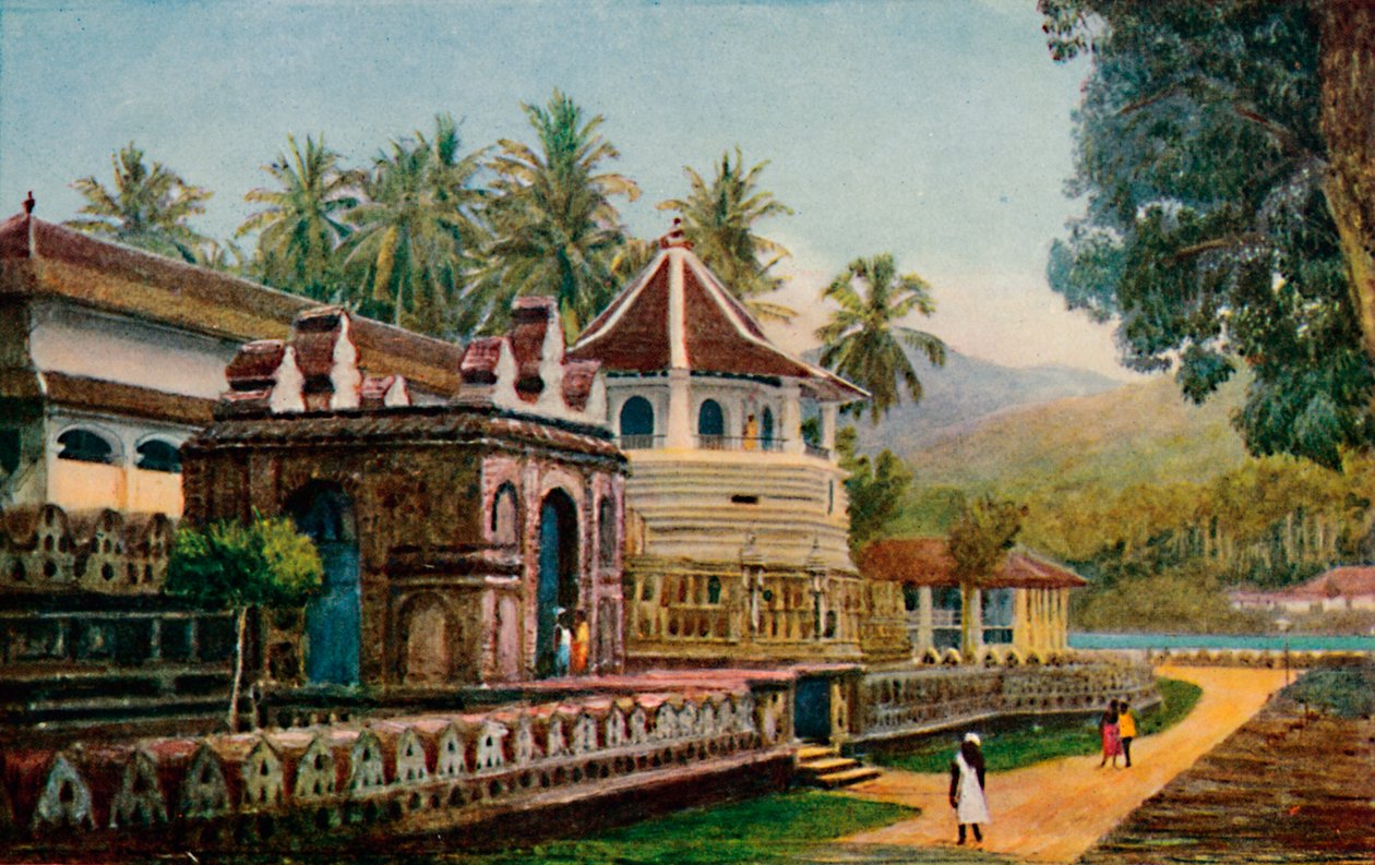 "A szent fog temploma, Kandy", 1913 alkotó: Thyra Creyke Clark