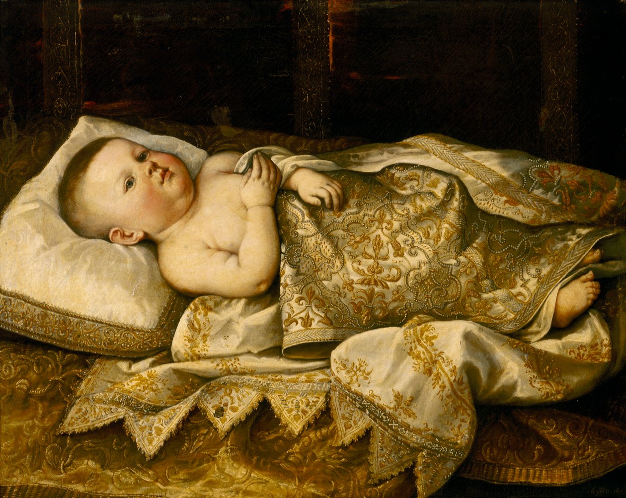 Leopoldo portréja, Medici csecsemőként alkotó: Tiberio di Titi