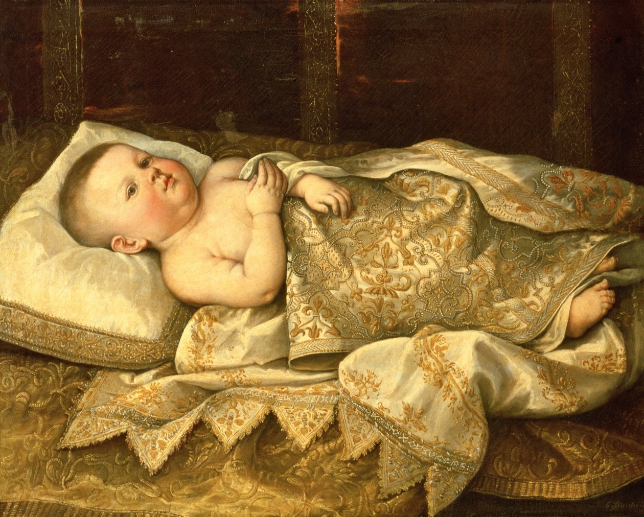 Leopold de Medici herceg portréja csecsemőként alkotó: Tiberio di Tito