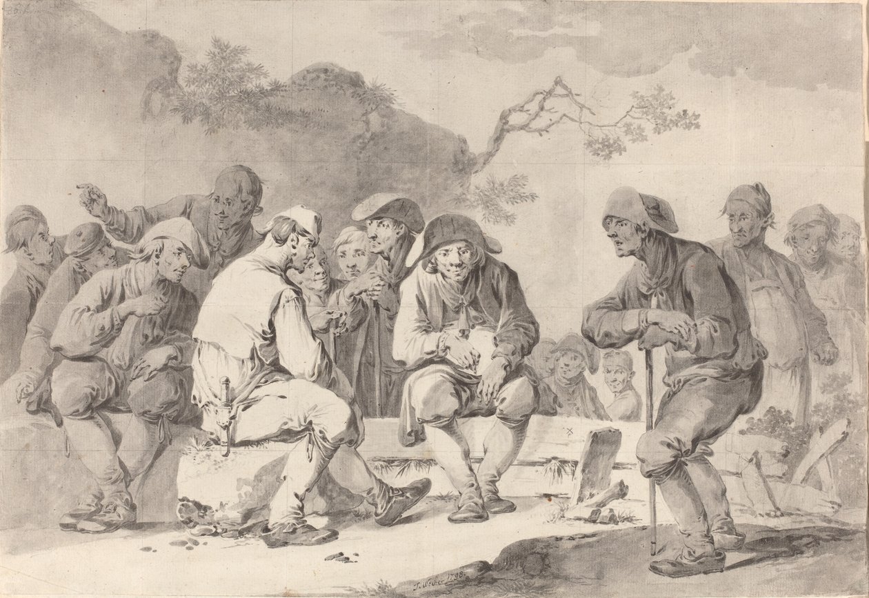 Önarckép Appenzellből, 1798 ((grafit szürke mosással) alkotó: Tiberius Dominikus Wocher