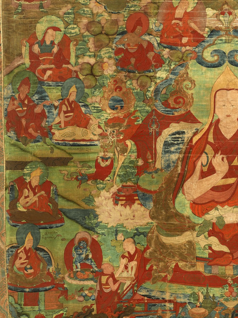 A harmadik pancsen láma Losan Penden Yeshe részlete alkotó: Tibetan School