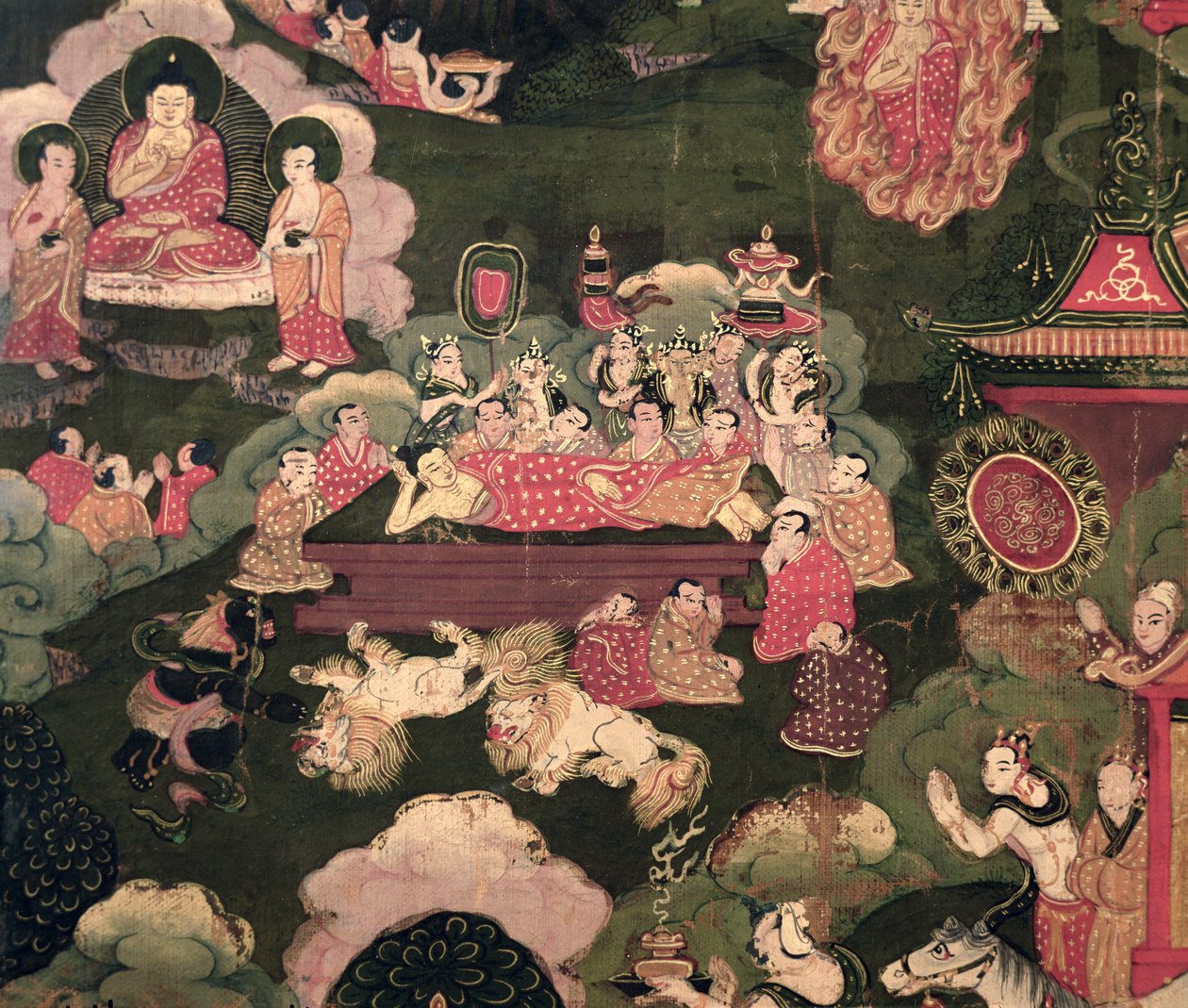 Parinirvána, A Buddha Sakyamuni életéből alkotó: Tibetan School