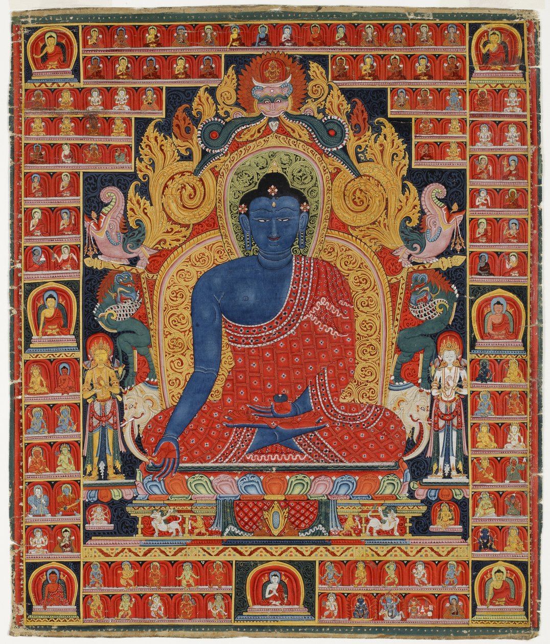 Buddha, a Legfelsőbb Gyógyító (átlátszatlan wc pamuton) alkotó: Tibetan School