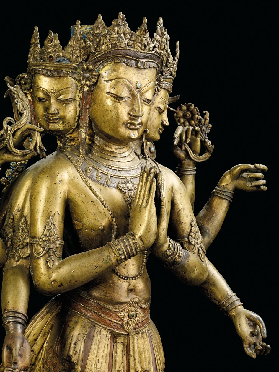 Ekadashalokeshvara szobor alkotó: Tibetan School