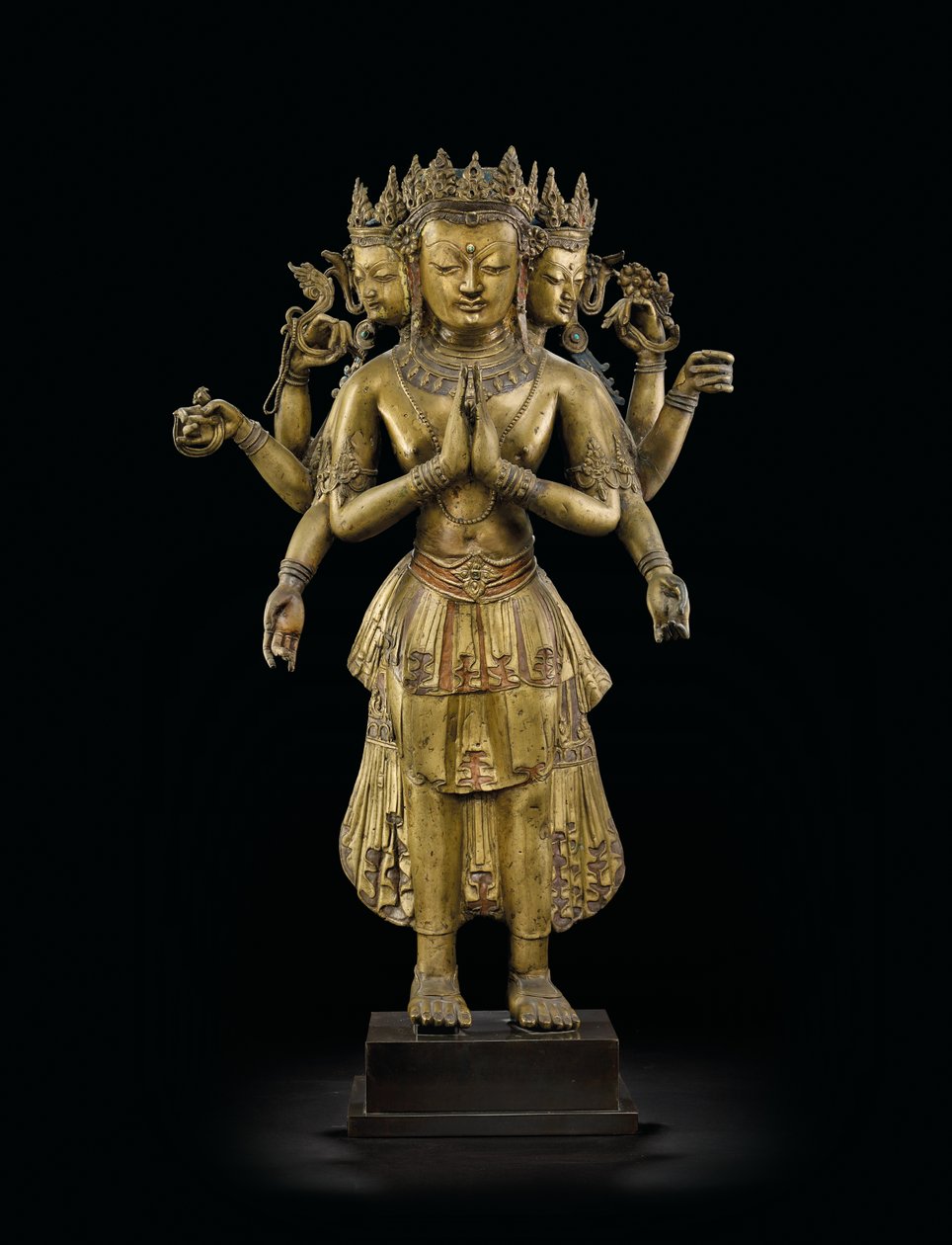 Ekadashalokeshvara szobor alkotó: Tibetan School