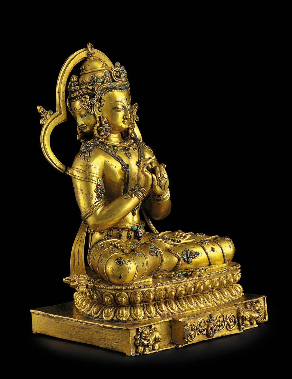 Vairochana figurája, Densatil (aranyozott bronz) (lásd még: 876882-4) alkotó: Tibetan School
