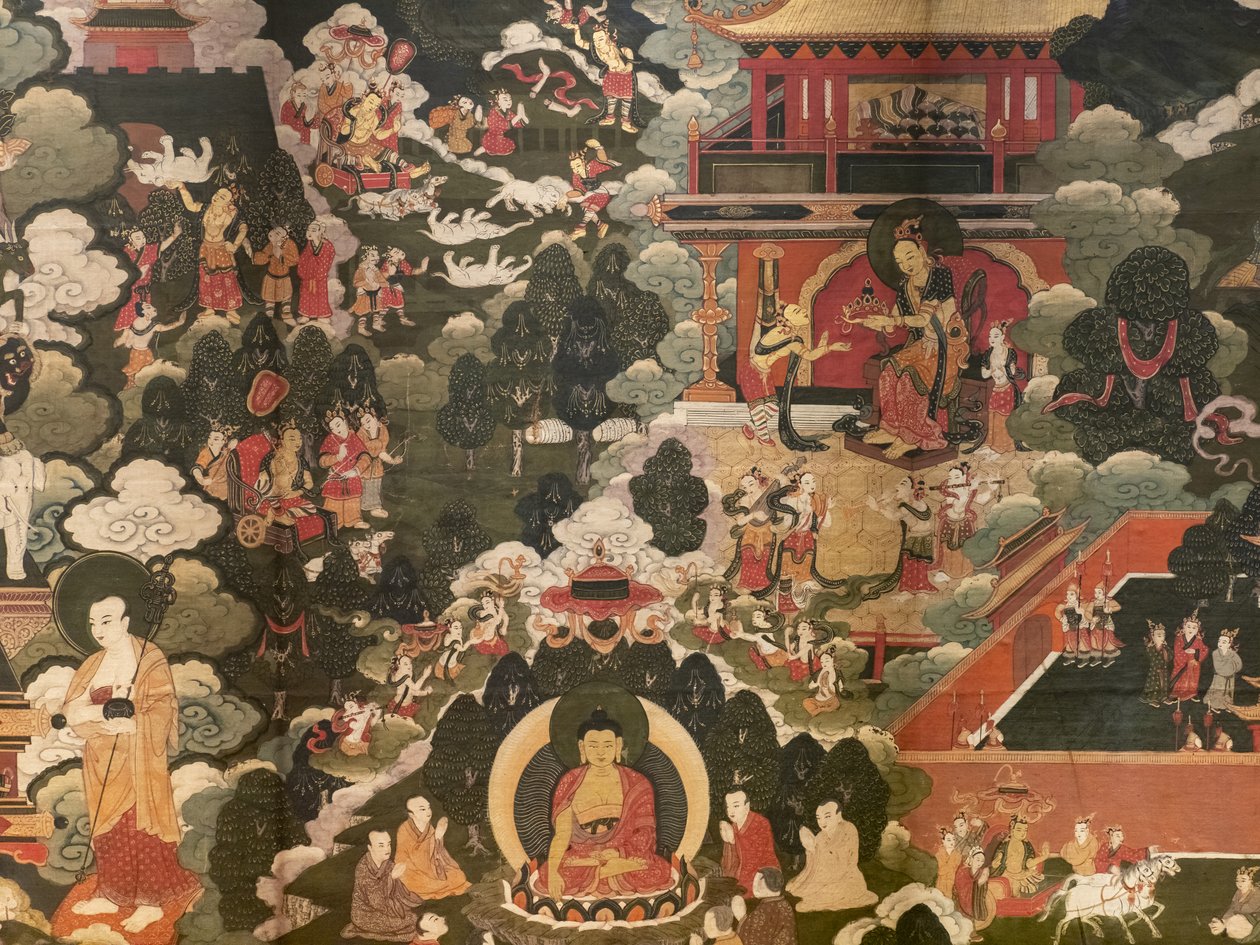 Sákjamuni Buddha életének jelenetei alkotó: Tibetan School