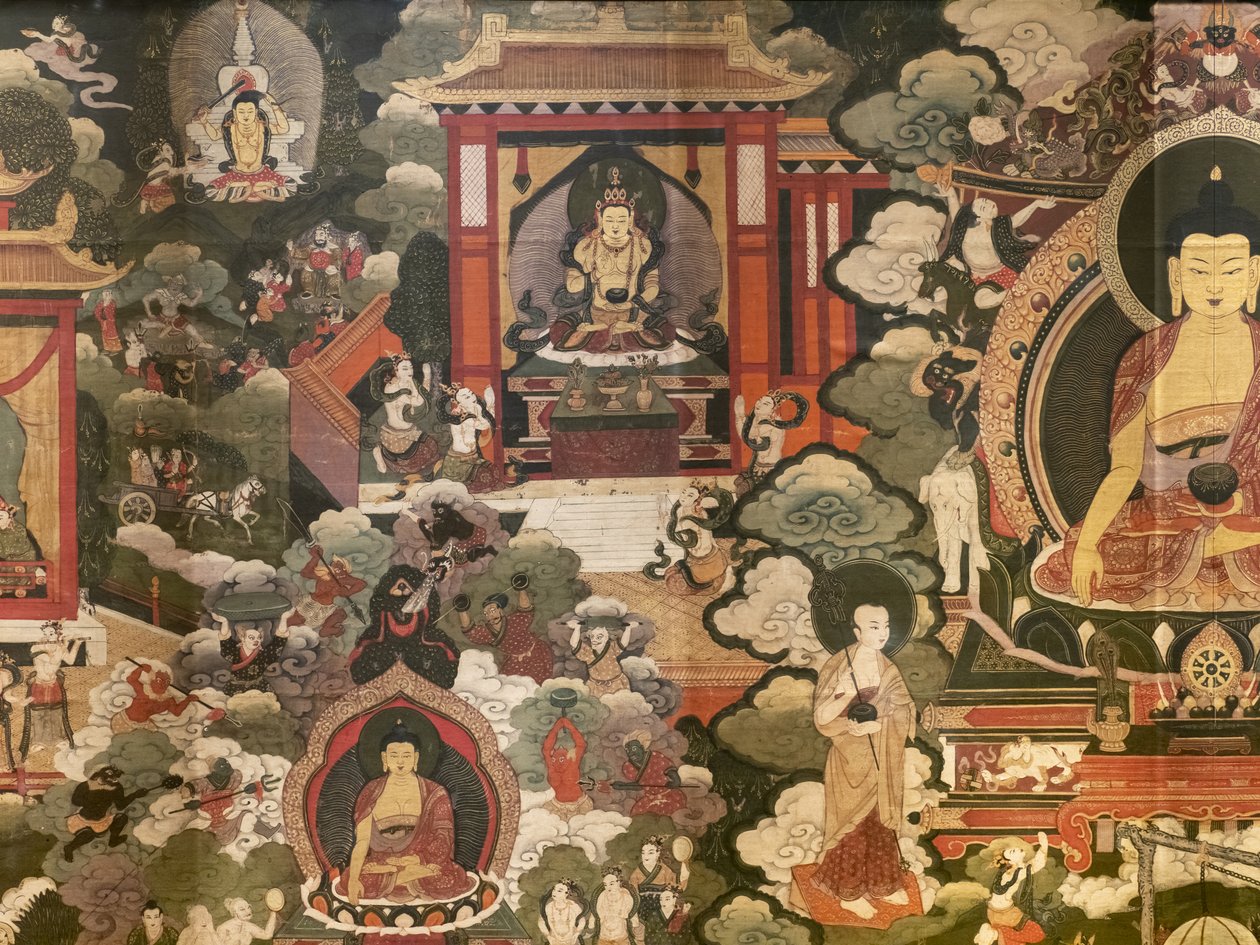 Sákjamuni Buddha életének jelenetei alkotó: Tibetan School