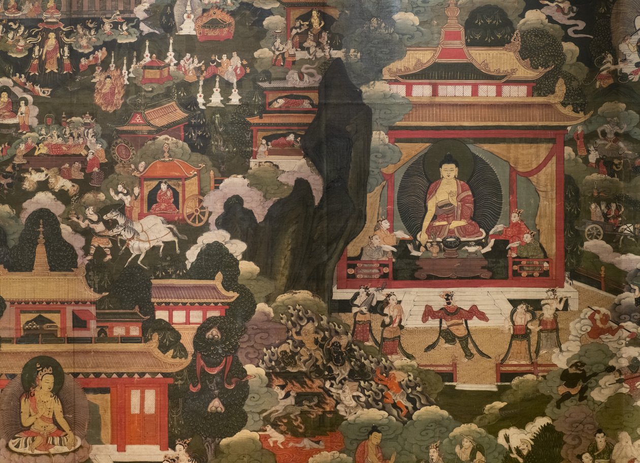 Sákjamuni Buddha életének jelenetei alkotó: Tibetan School