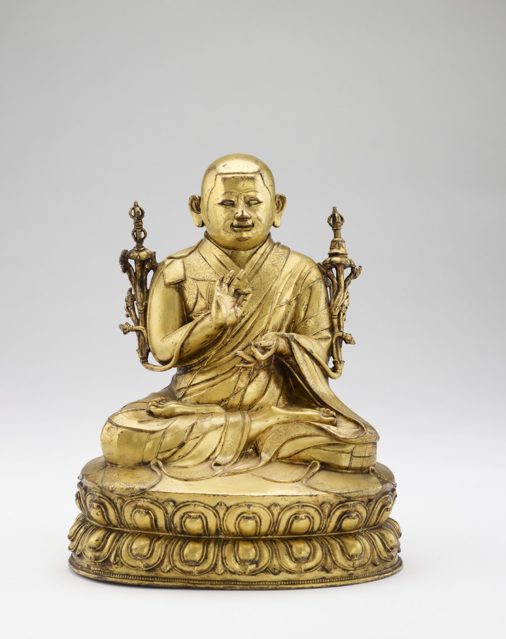 Shalu Lama Rinchen Khyenrab Chokdrub Palzangpo, 1600 körül (aranyozott rézötvözet, nyomokban pigmentekkel) alkotó: Tibetan School