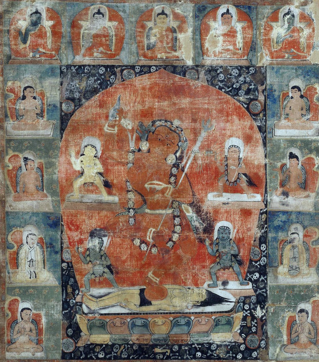 Tibeti kultúra: Sanwara Mandal (Részletek). köszönöm alkotó: Tibetan School