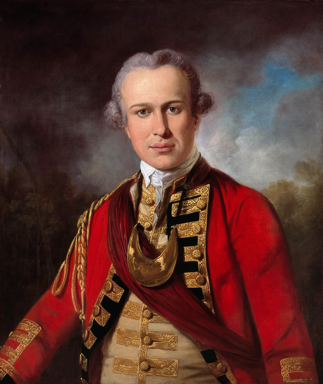 Egy Királyi Lábezred azonosítatlan tisztje, 1760 körül (olaj, vászon) alkotó: Tilly Kettle
