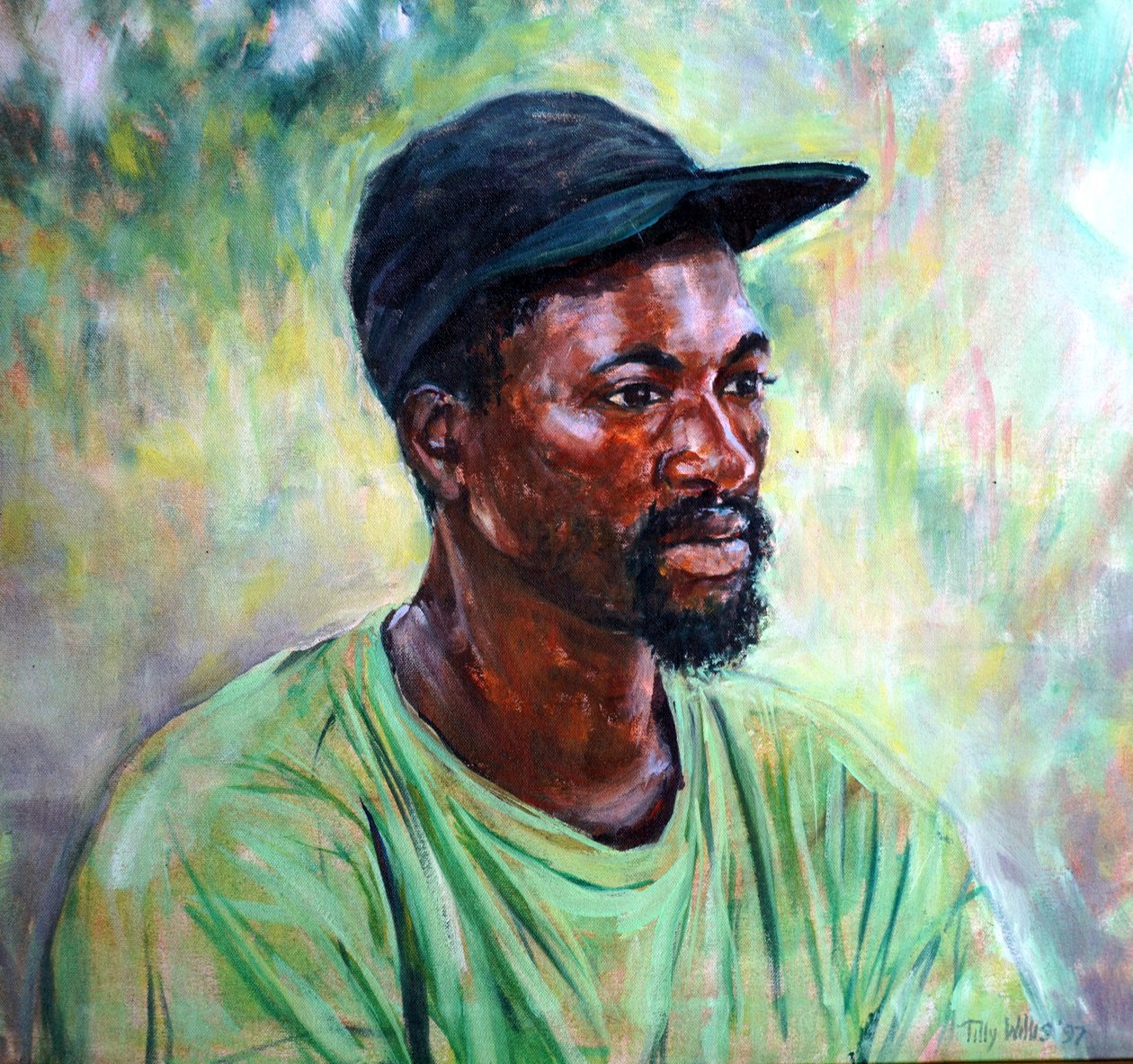Afrikai férfi, 1996, olaj, vászon alkotó: Tilly Willis