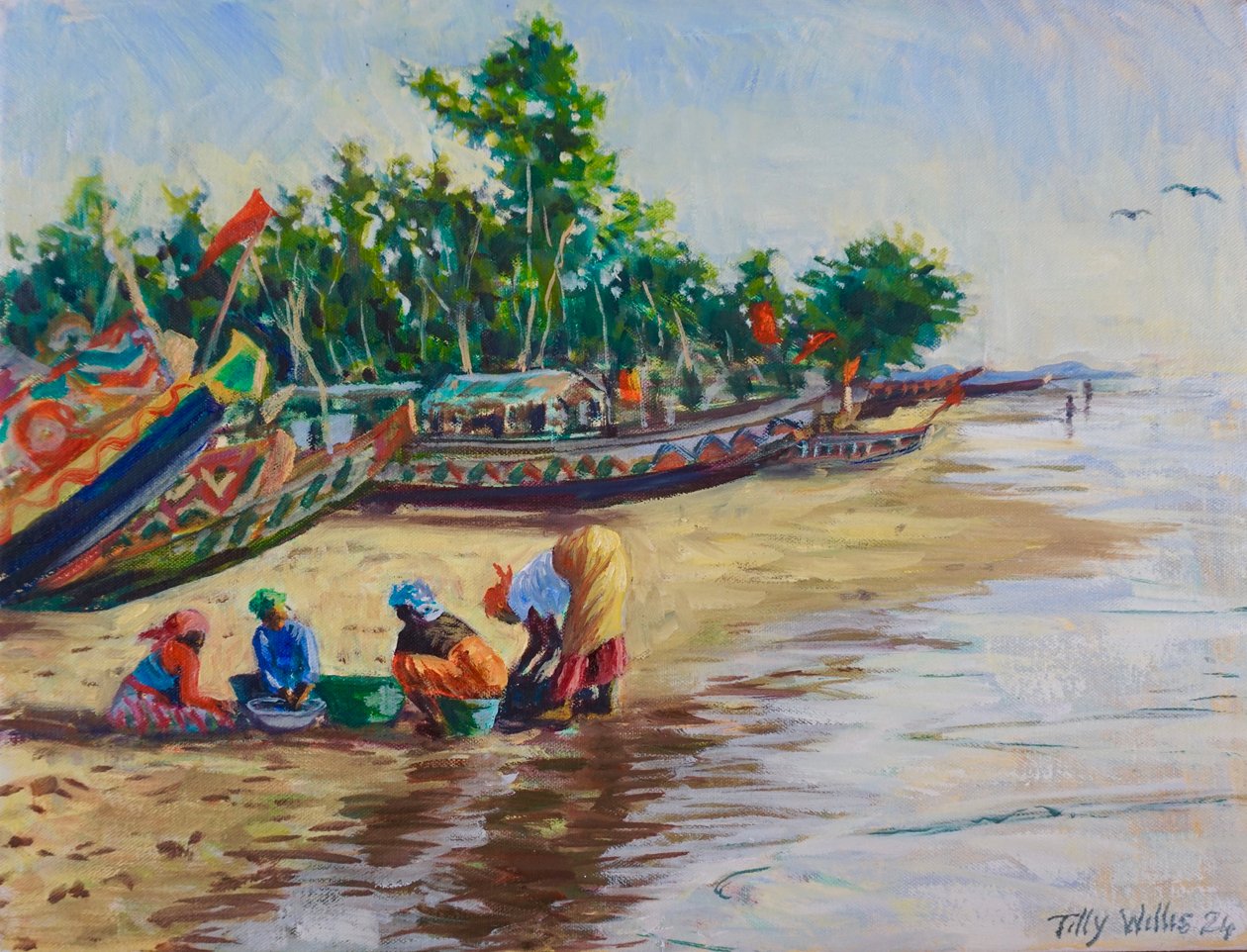 Beach Life, Abene Szenegál, 2024 (olaj, vászon) alkotó: Tilly Willis
