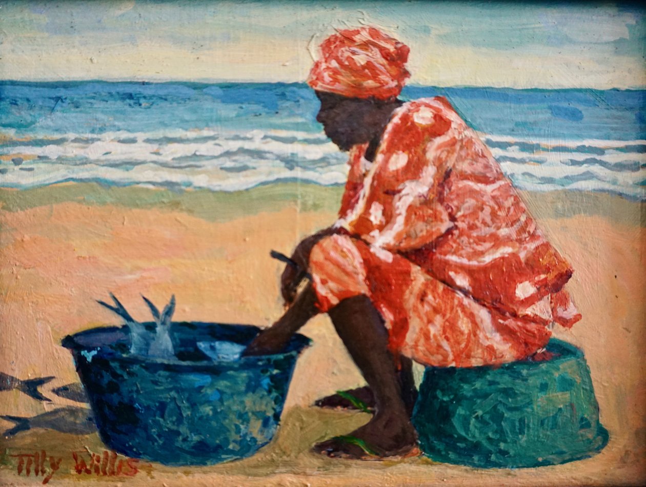 Fisher Woman 2020 (olaj) alkotó: Tilly Willis