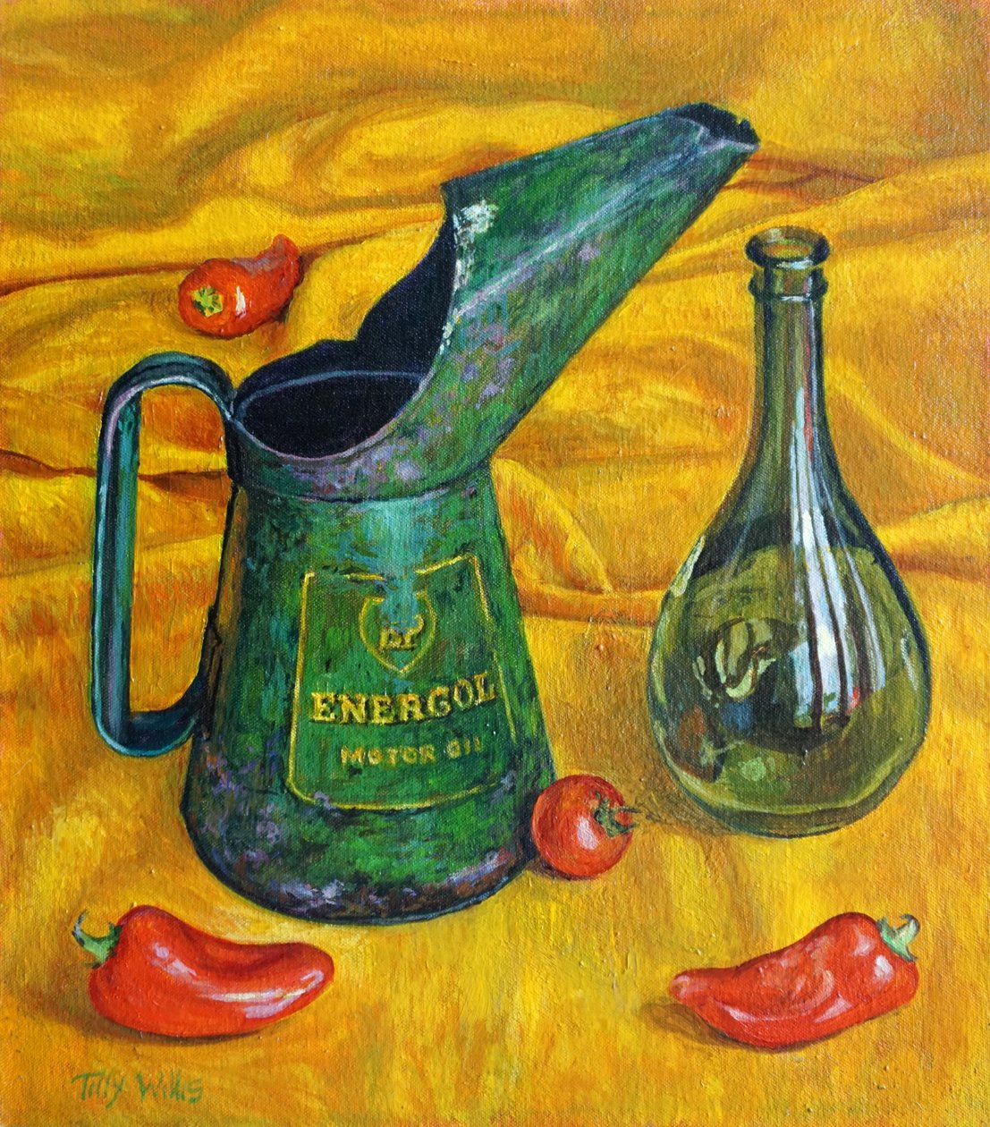 Olajkanna pirospaprikával, 2017, olaj alkotó: Tilly Willis