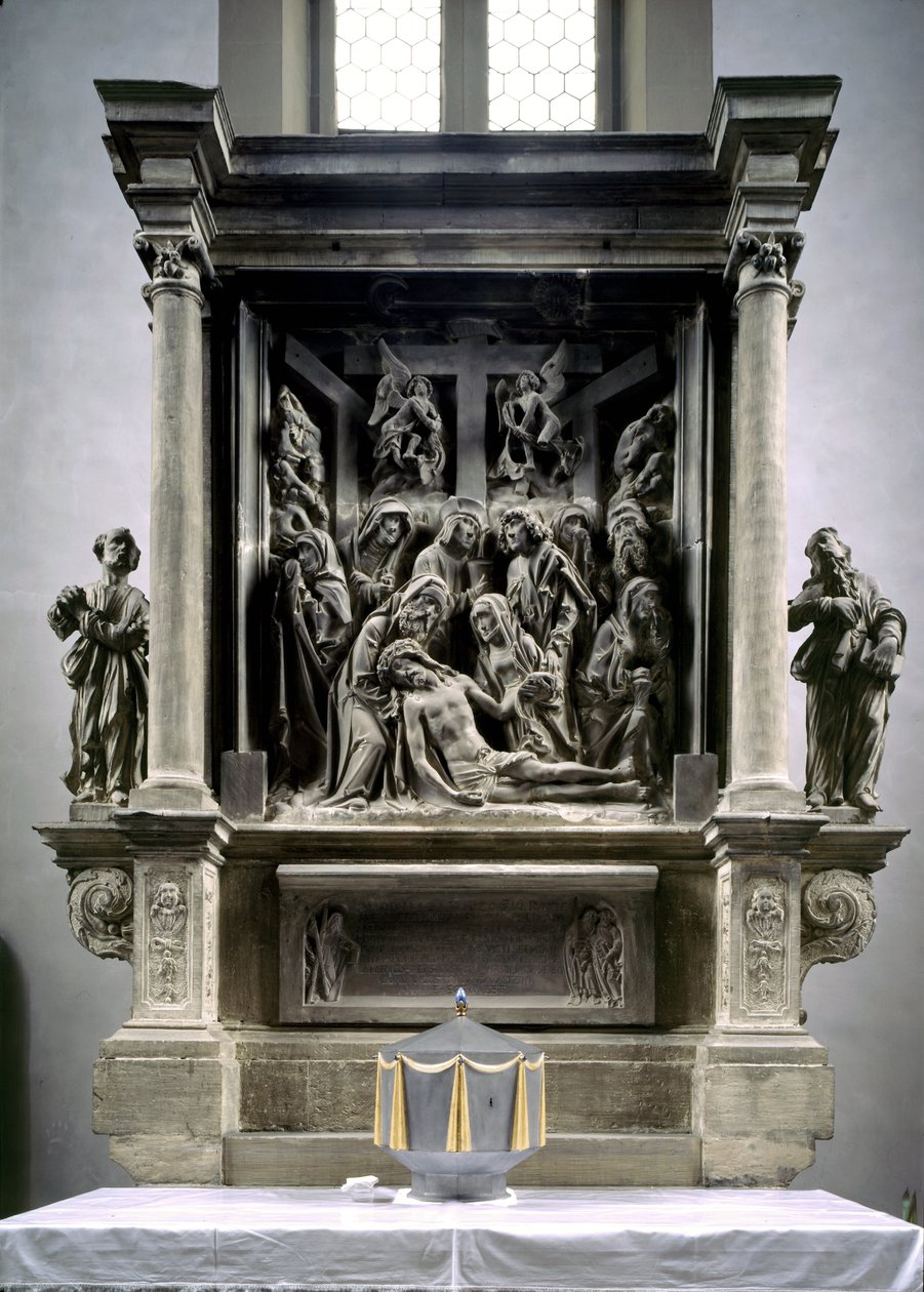 Krisztus siralmát ábrázoló oltárkép, 1526 körül alkotó: Tilman Riemenschneider
