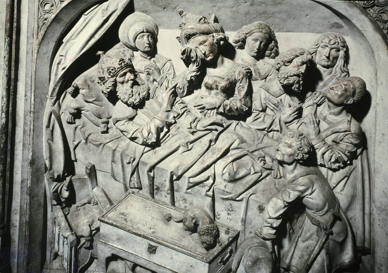 II. Henrik 973-1024 és felesége, Kunigunde sírja, a császár halálának részlete, 1499-1513 kő alkotó: Tilman Riemenschneider