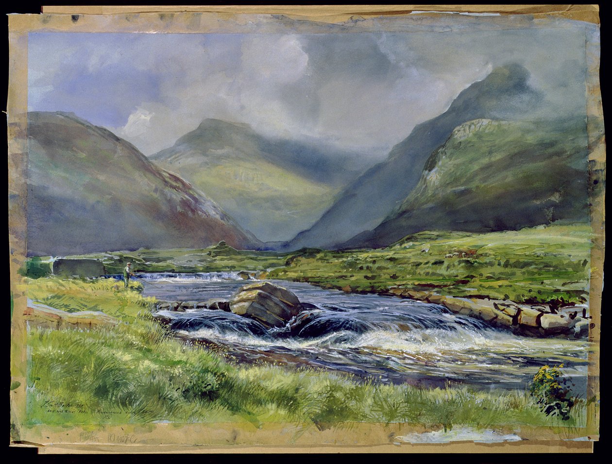 Bundorragha River, Kings and Rock Pools, Co. Mayo, Írország, 1997 (wc papíron) alkotó: Tim Scott Bolton