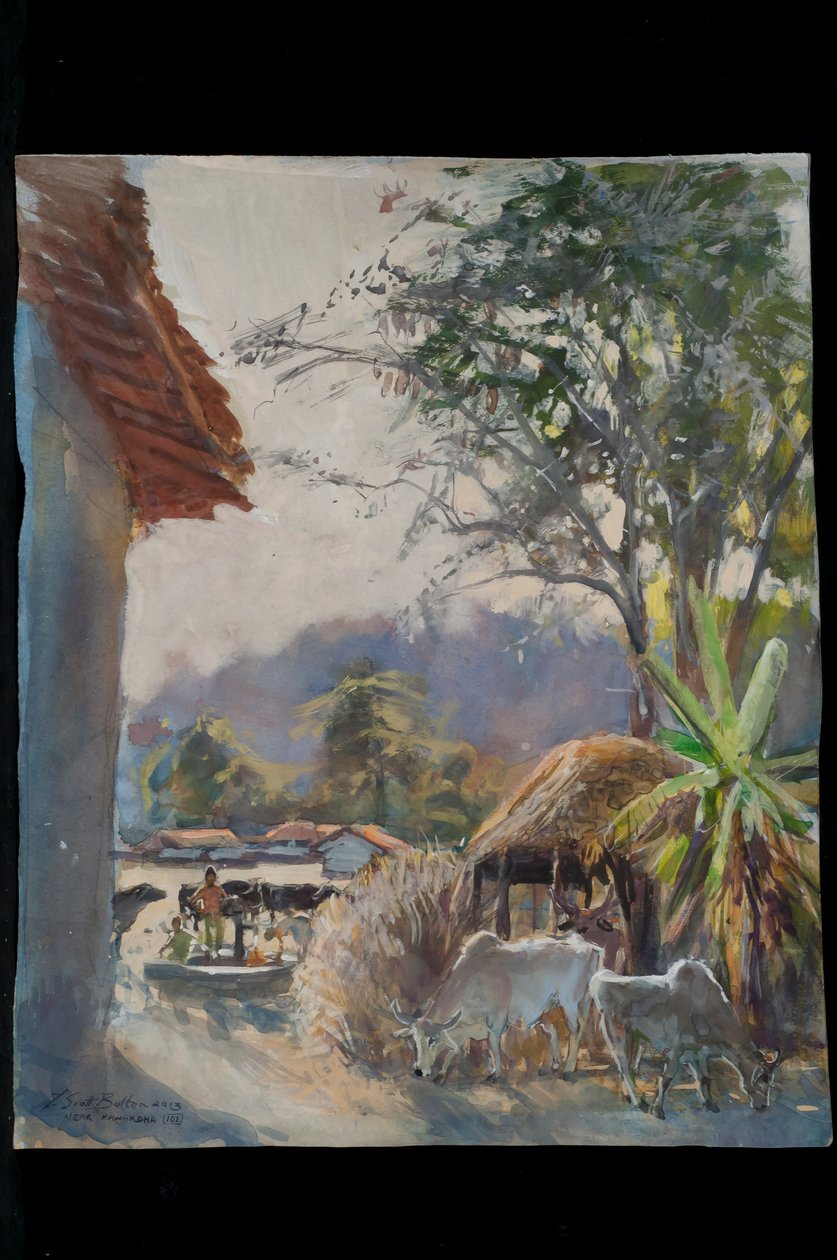Kawardha falu tehenekkel, 2013 alkotó: Tim Scott Bolton