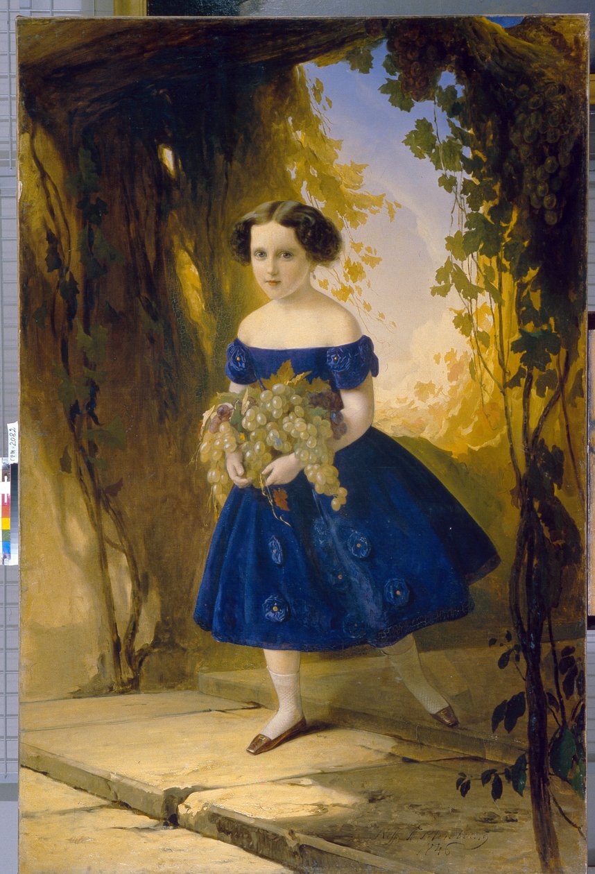 Mária Maximilianovna Leuchtenberg hercegnő (1841-1914), gyermek. Timofei Andrejevics Neff (1805-1876) festménye, olaj, vászon alkotó: Timofei Andreyevich Neff