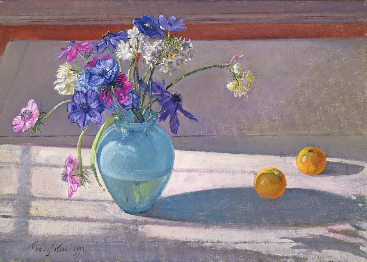 Kökörcsin és egy kék üvegváza, 1994 alkotó: Timothy Easton