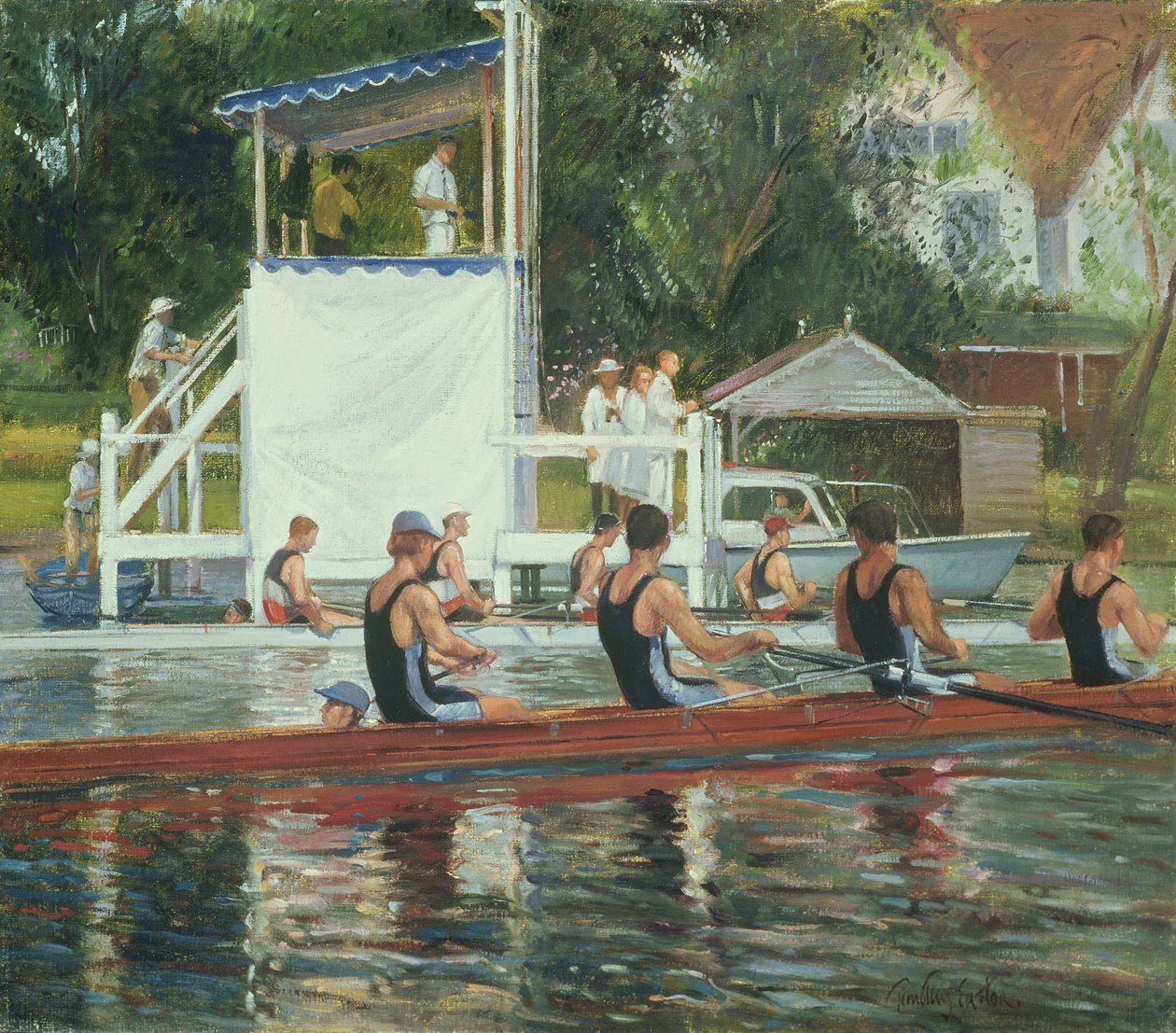 A sajtóstand előtt, Henley alkotó: Timothy Easton