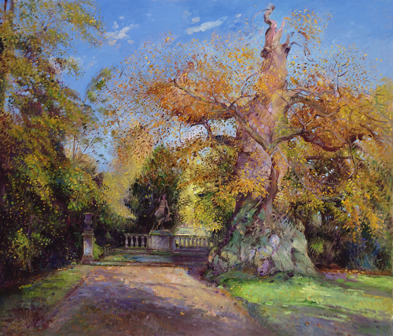 Diana a Chestnut Avenue-n, a Shrubland Parkban, Suffolkban alkotó: Timothy Easton
