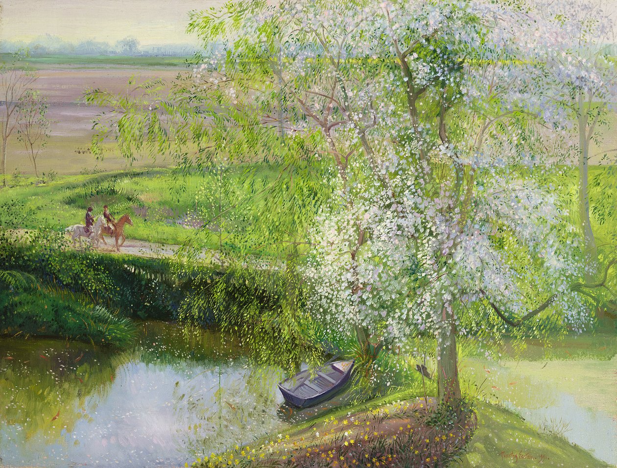 Virágzó almafa és fűz, 1991 alkotó: Timothy Easton