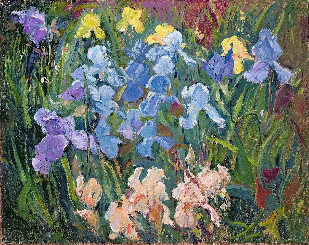 Íriszek: Rózsaszín, kék és arany, 1993 alkotó: Timothy Easton