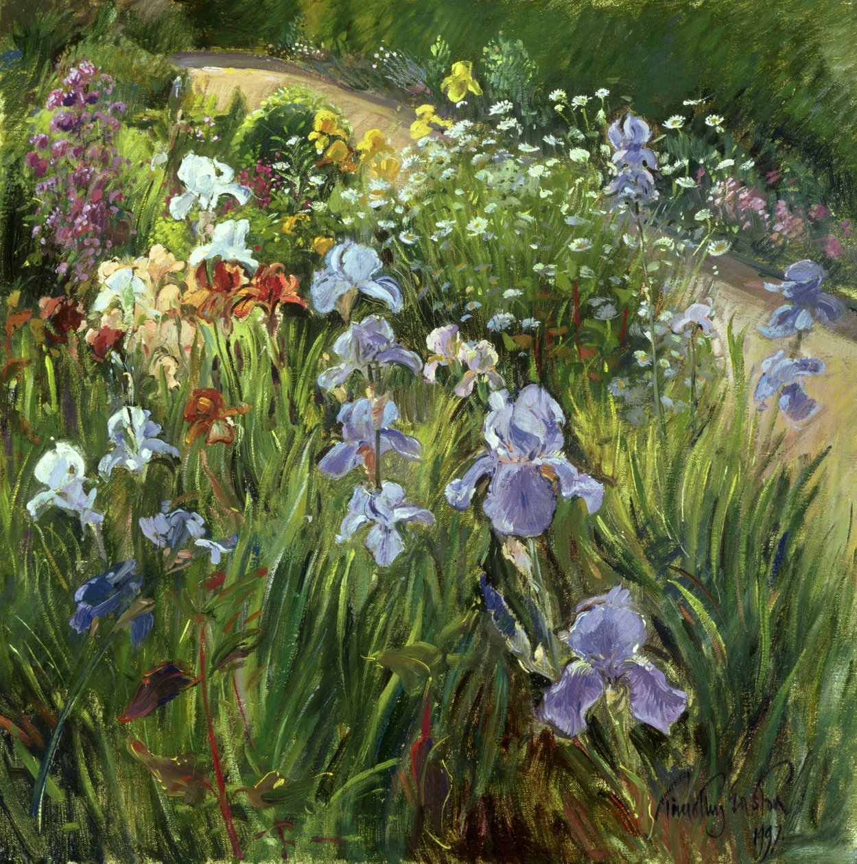 Irises and Oxeye Daisies, 1997 alkotó: Timothy Easton